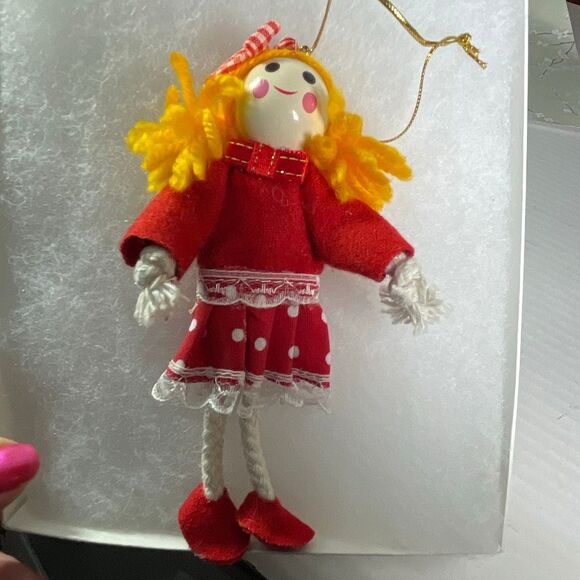 VTG Rag Doll type ornament 5” - Picture 2 of 6